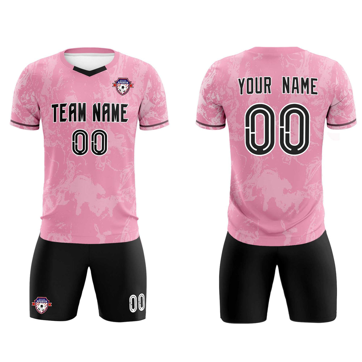Custom Light Pink Classic Graffiti Pattern Sportswear Football Kit Jersey