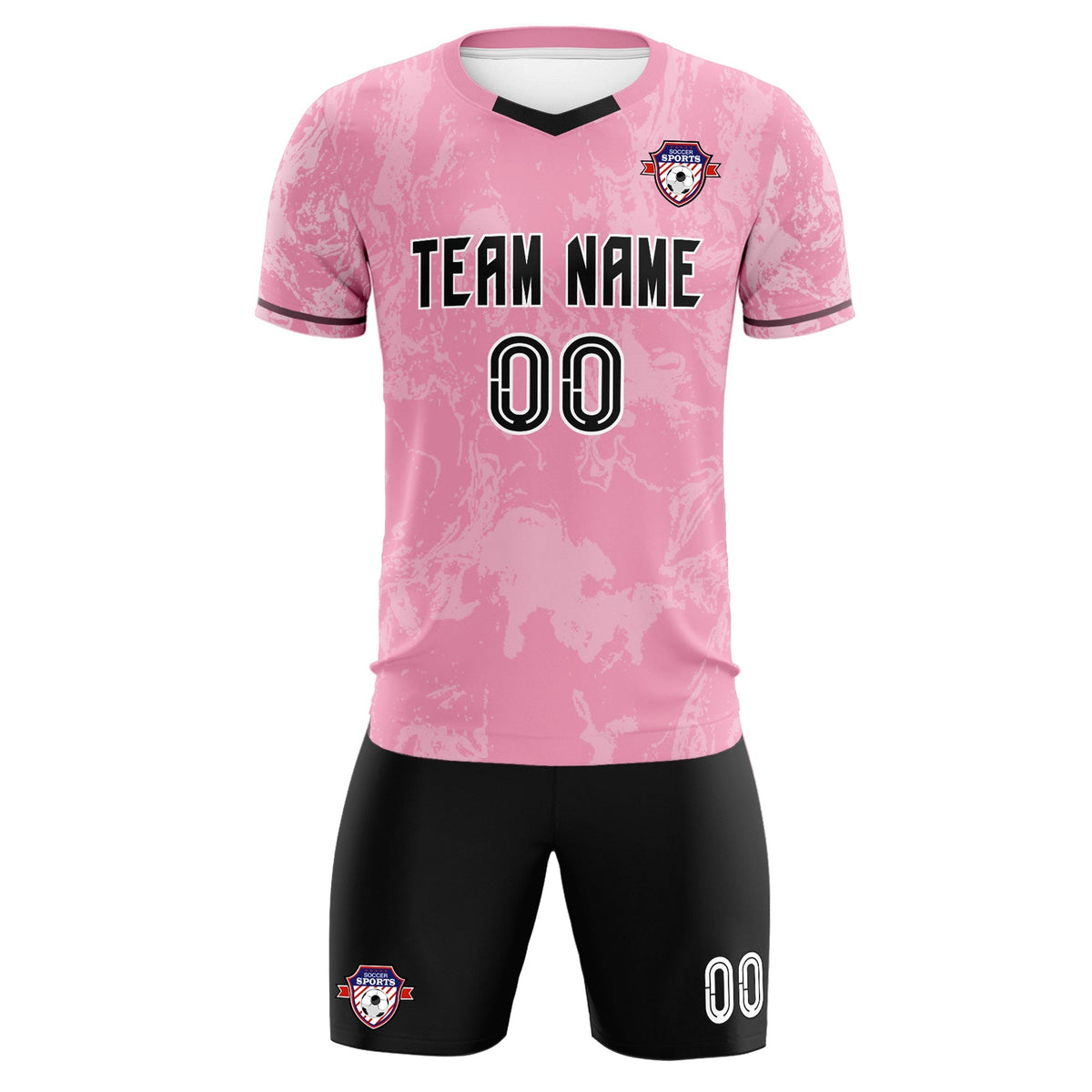 Custom Light Pink Classic Graffiti Pattern Sportswear Football Kit Jersey