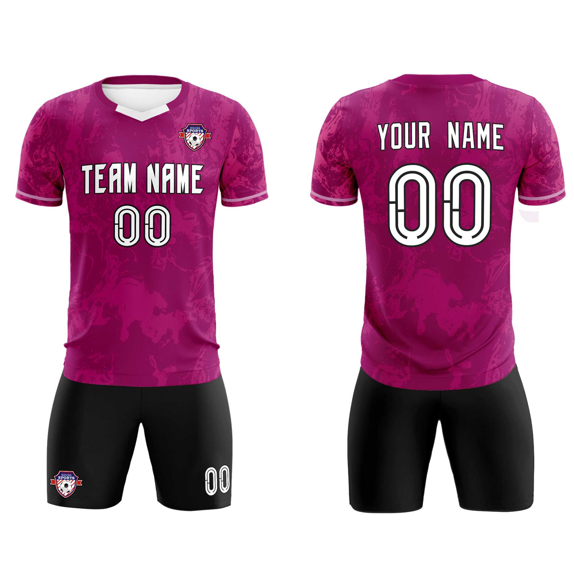 Custom Red Classic Graffiti Pattern Sportswear Football Kit Jersey