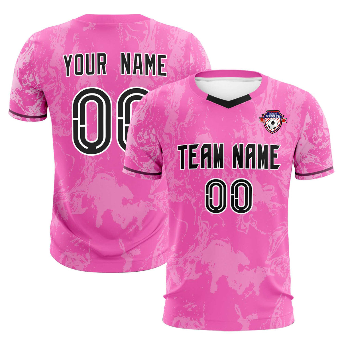 Custom Pink Classic Graffiti Pattern Sportswear Football Kit Jersey