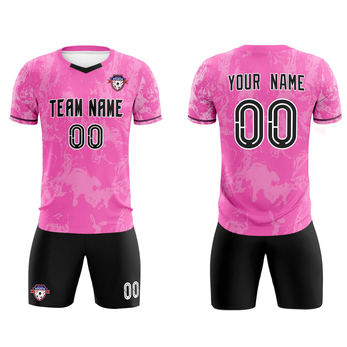 Custom Pink Classic Graffiti Pattern Sportswear Football Kit Jersey