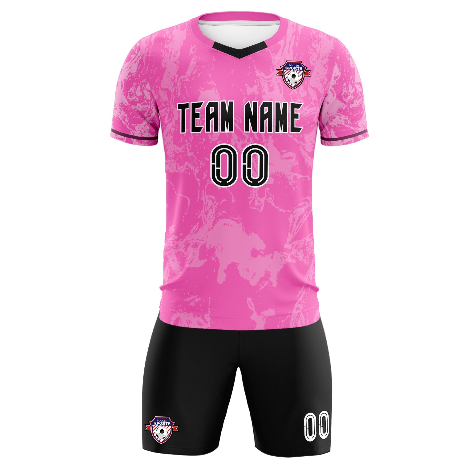 Custom Pink Classic Graffiti Pattern Sportswear Football Kit Jersey
