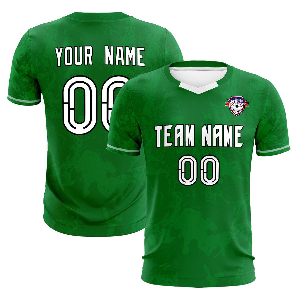 Custom Kelly Green Classic Graffiti Pattern Sportswear Football Kit Jersey