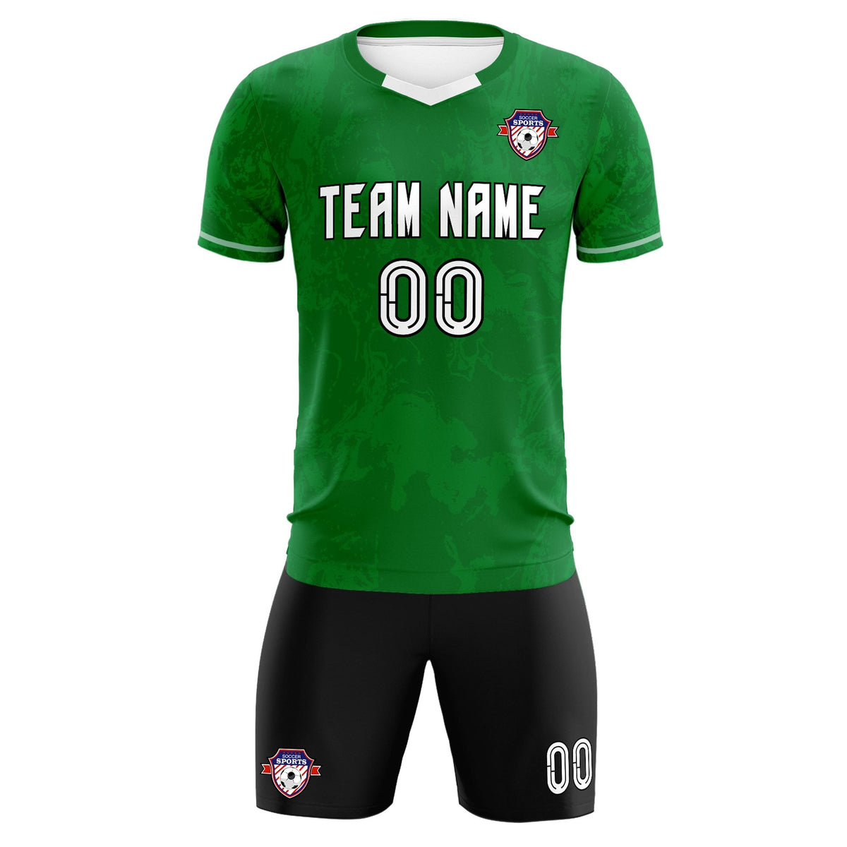 Custom Kelly Green Classic Graffiti Pattern Sportswear Football Kit Jersey