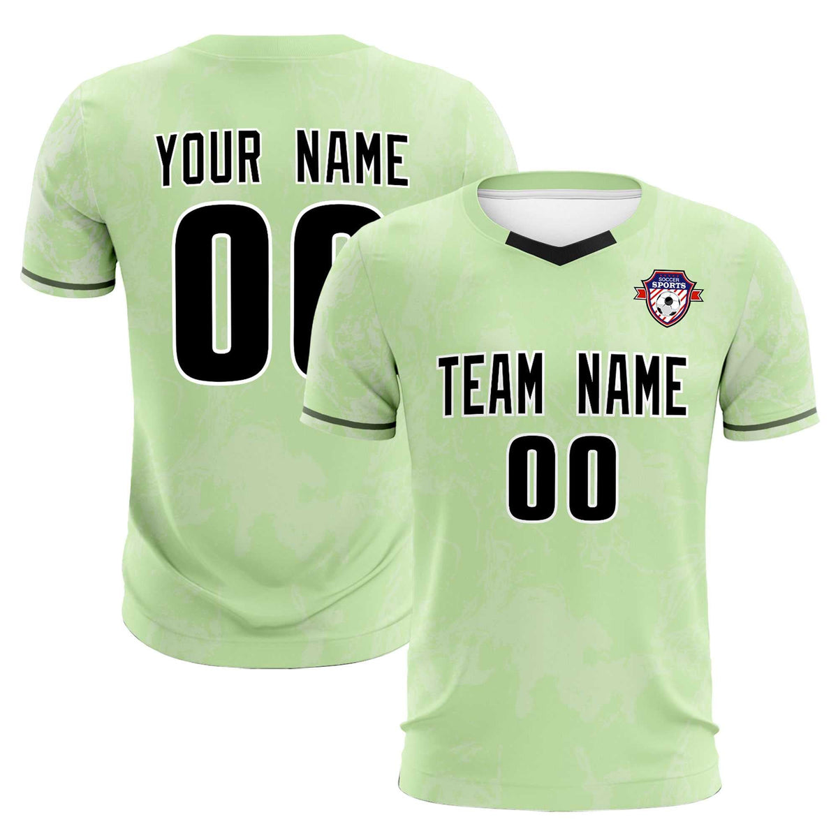 Custom Green Classic Graffiti Pattern Sportswear Football Kit Jersey