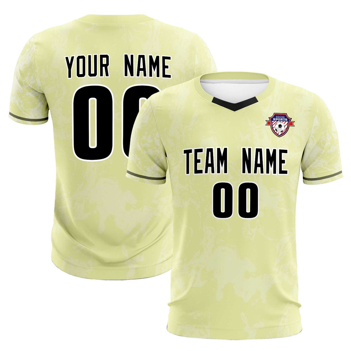 Custom Cream Classic Graffiti Pattern Sportswear Football Kit Jersey