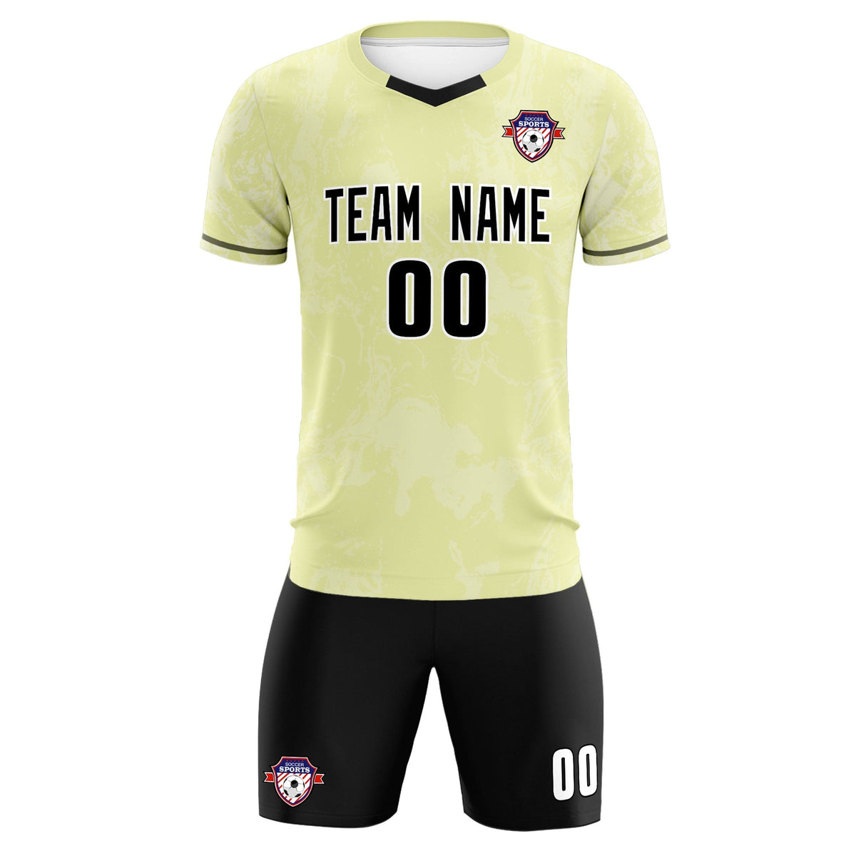 Custom Cream Classic Graffiti Pattern Sportswear Football Kit Jersey
