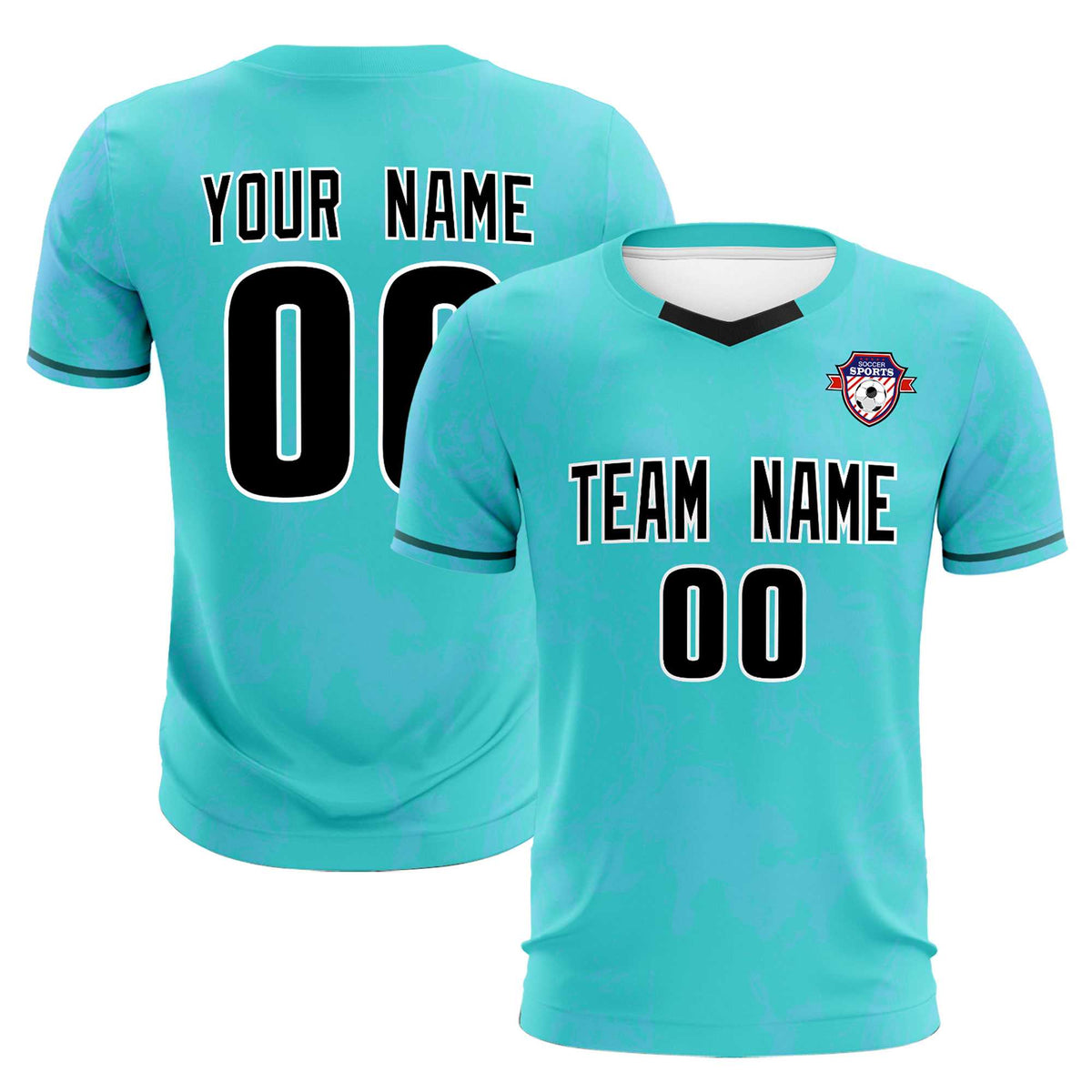 Custom Sky Blue Classic Graffiti Pattern Sportswear Football Kit Jersey