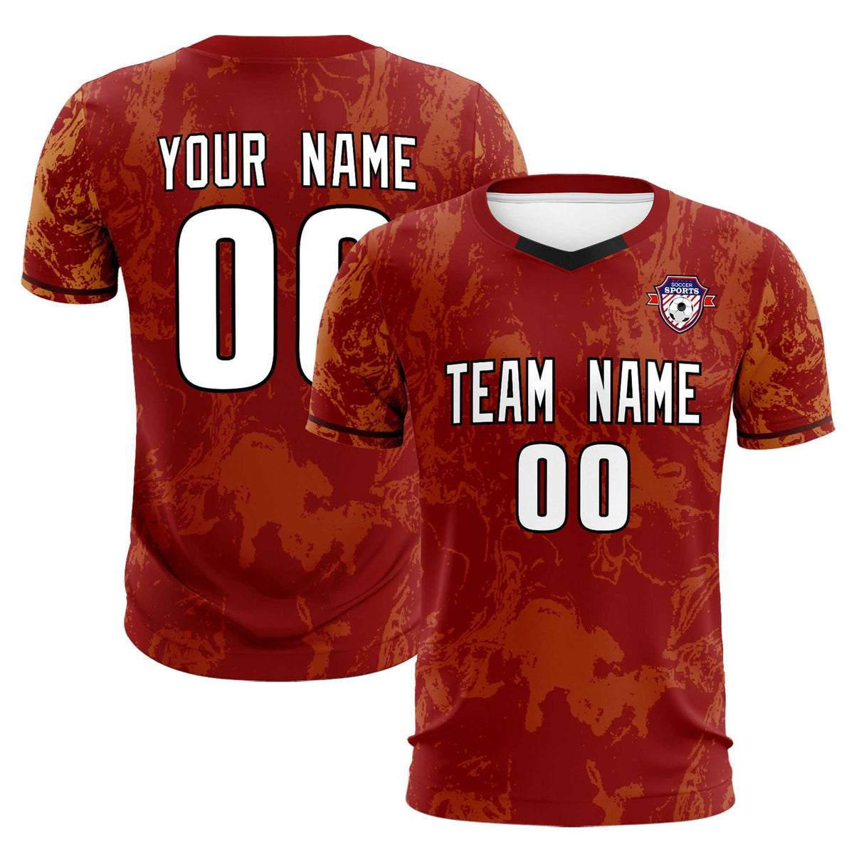 Custom Crimson Classic Graffiti Pattern Sportswear Football Kit Jersey