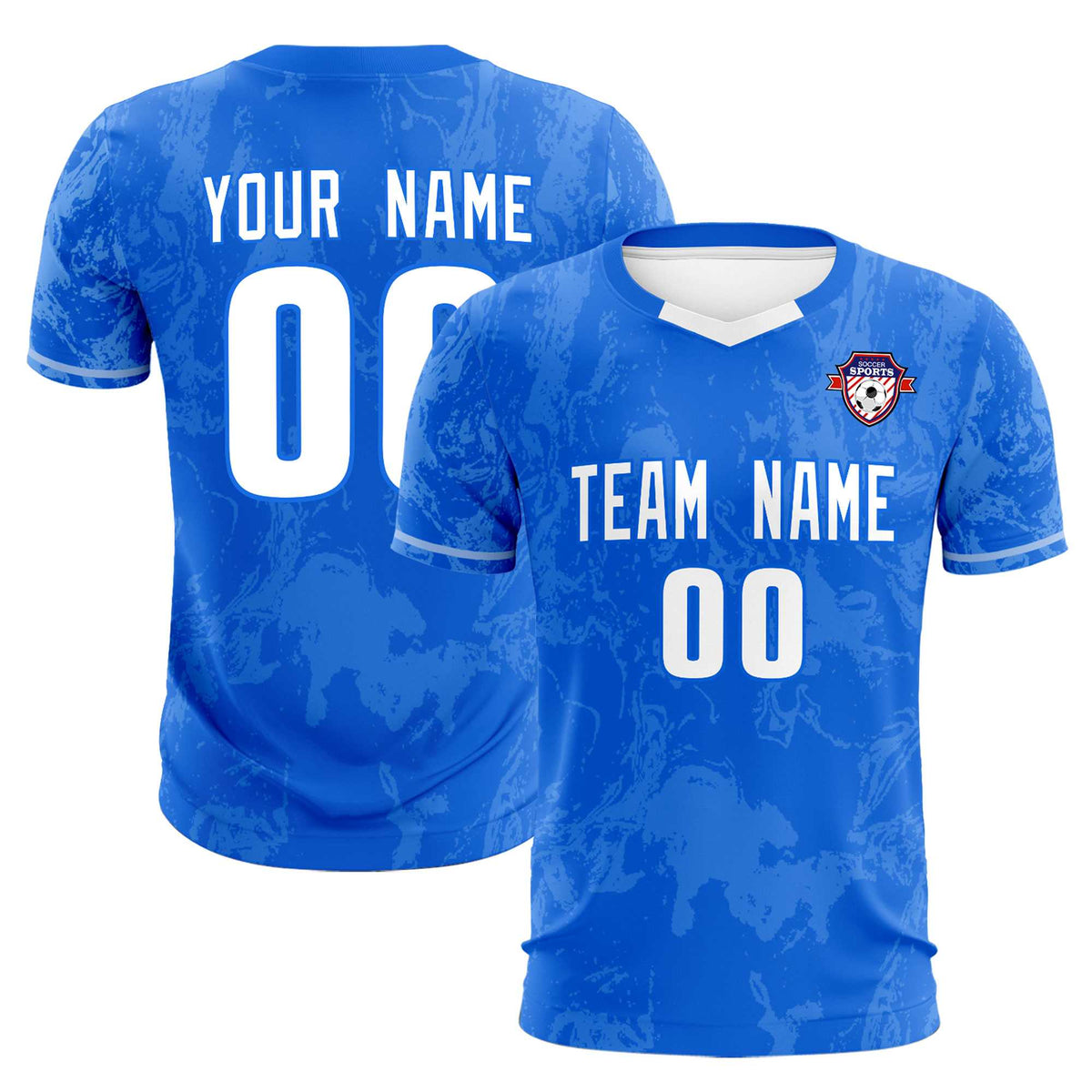 Custom Royal Classic Graffiti Pattern Sportswear Football Kit Jersey