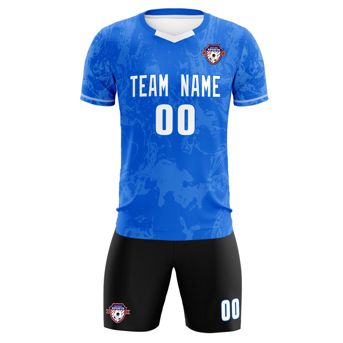 Custom Royal Classic Graffiti Pattern Sportswear Football Kit Jersey