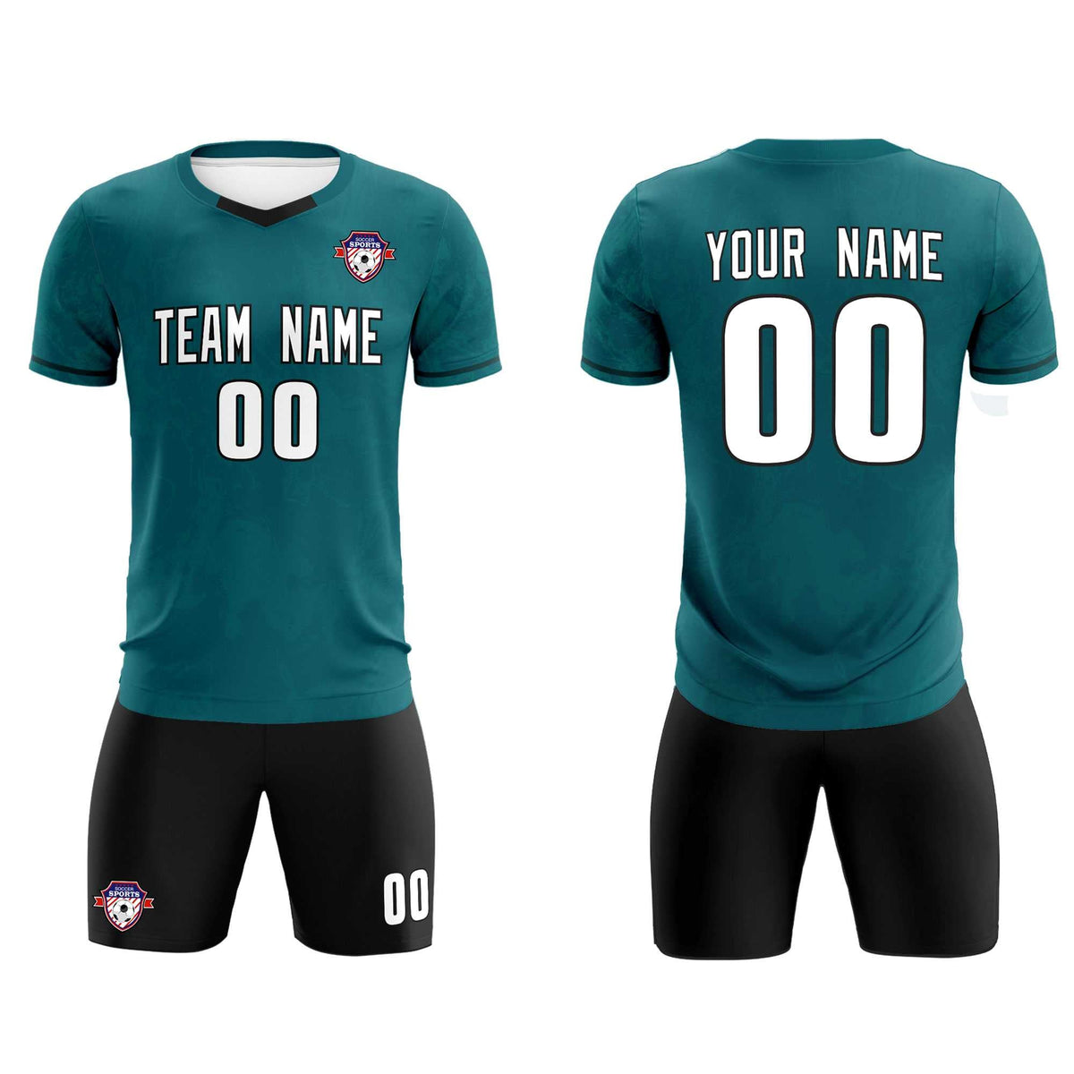 Custom Midnight Green Classic Graffiti Pattern Sportswear Football Kit Jersey