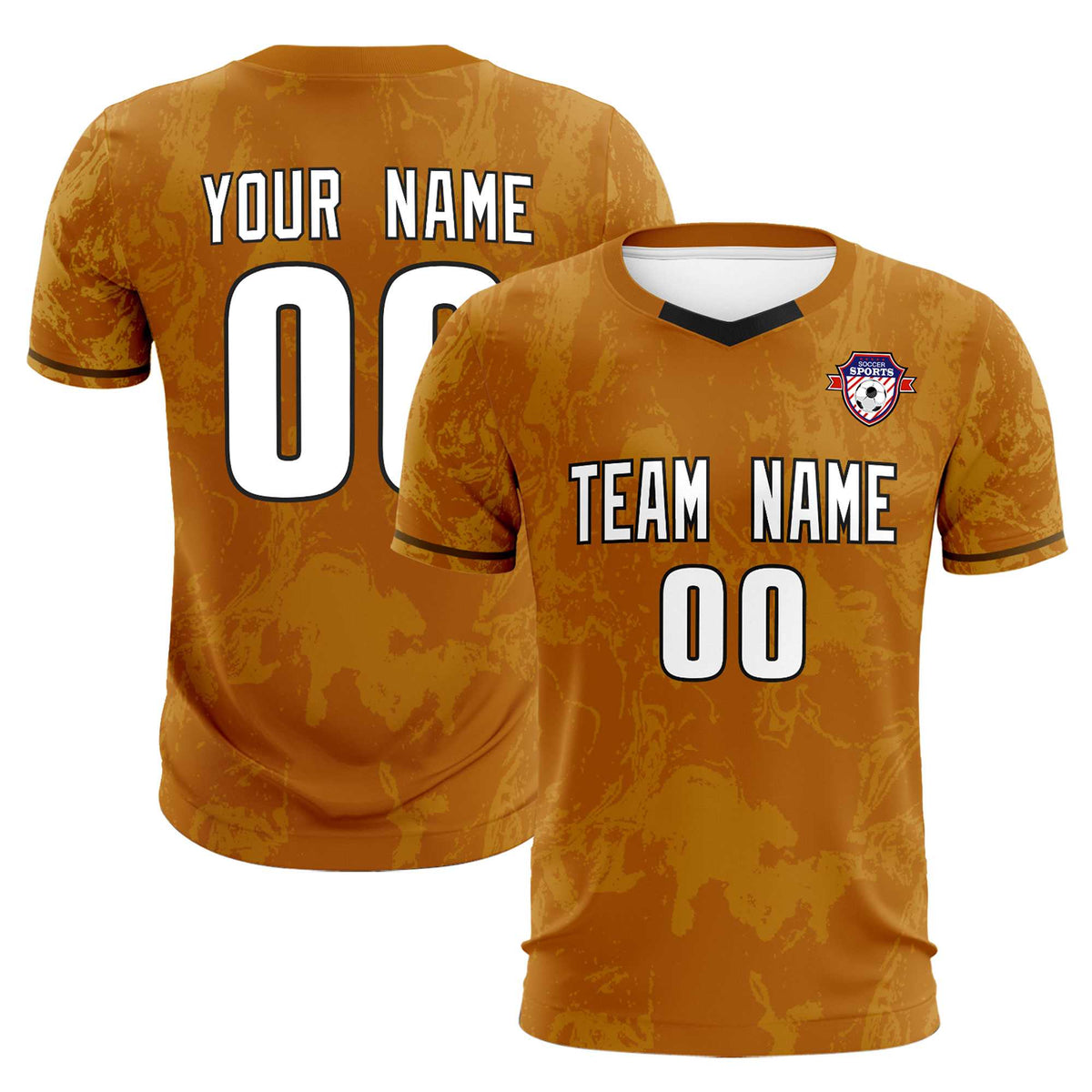 Custom Khaki Classic Graffiti Pattern Sportswear Football Kit Jersey