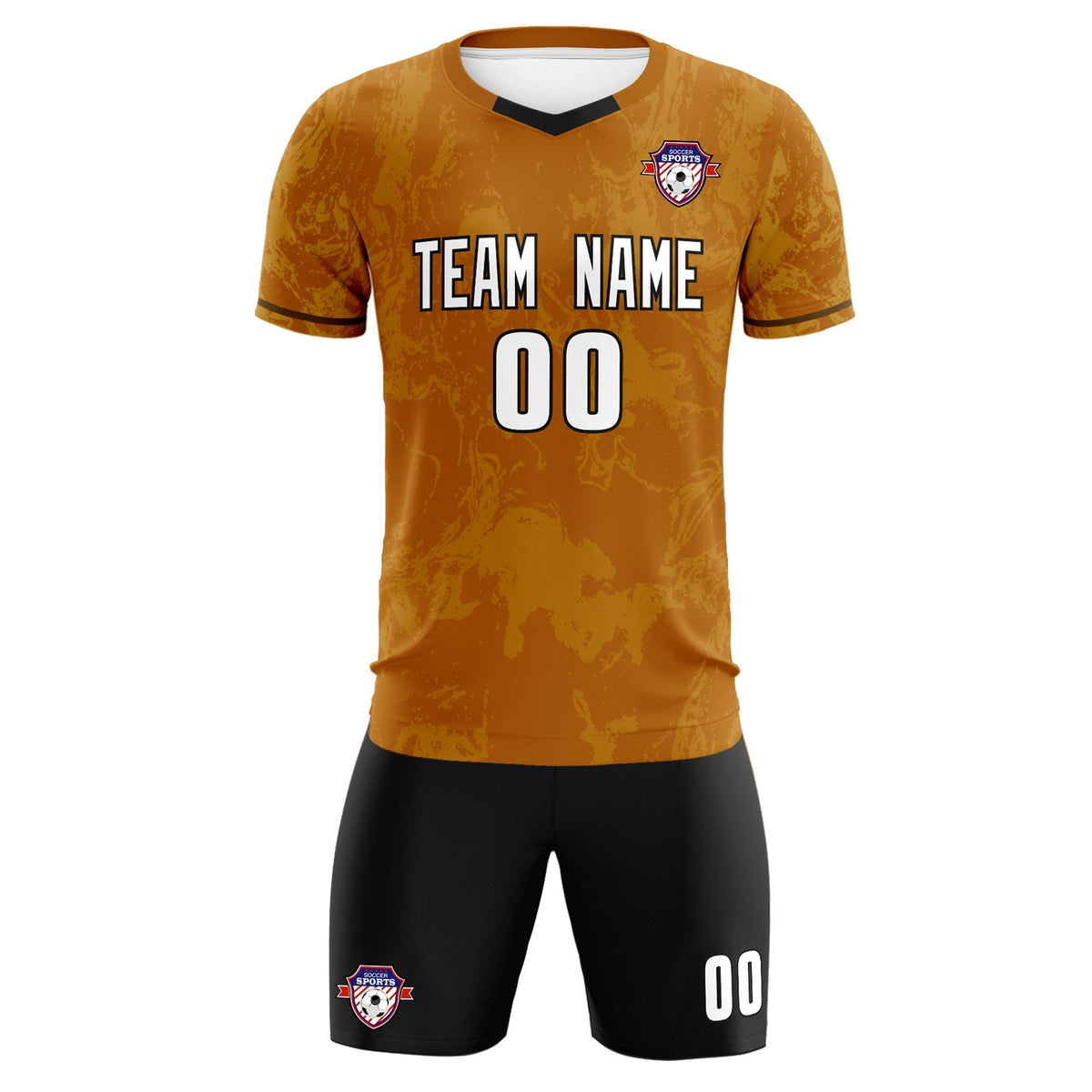 Custom Khaki Classic Graffiti Pattern Sportswear Football Kit Jersey