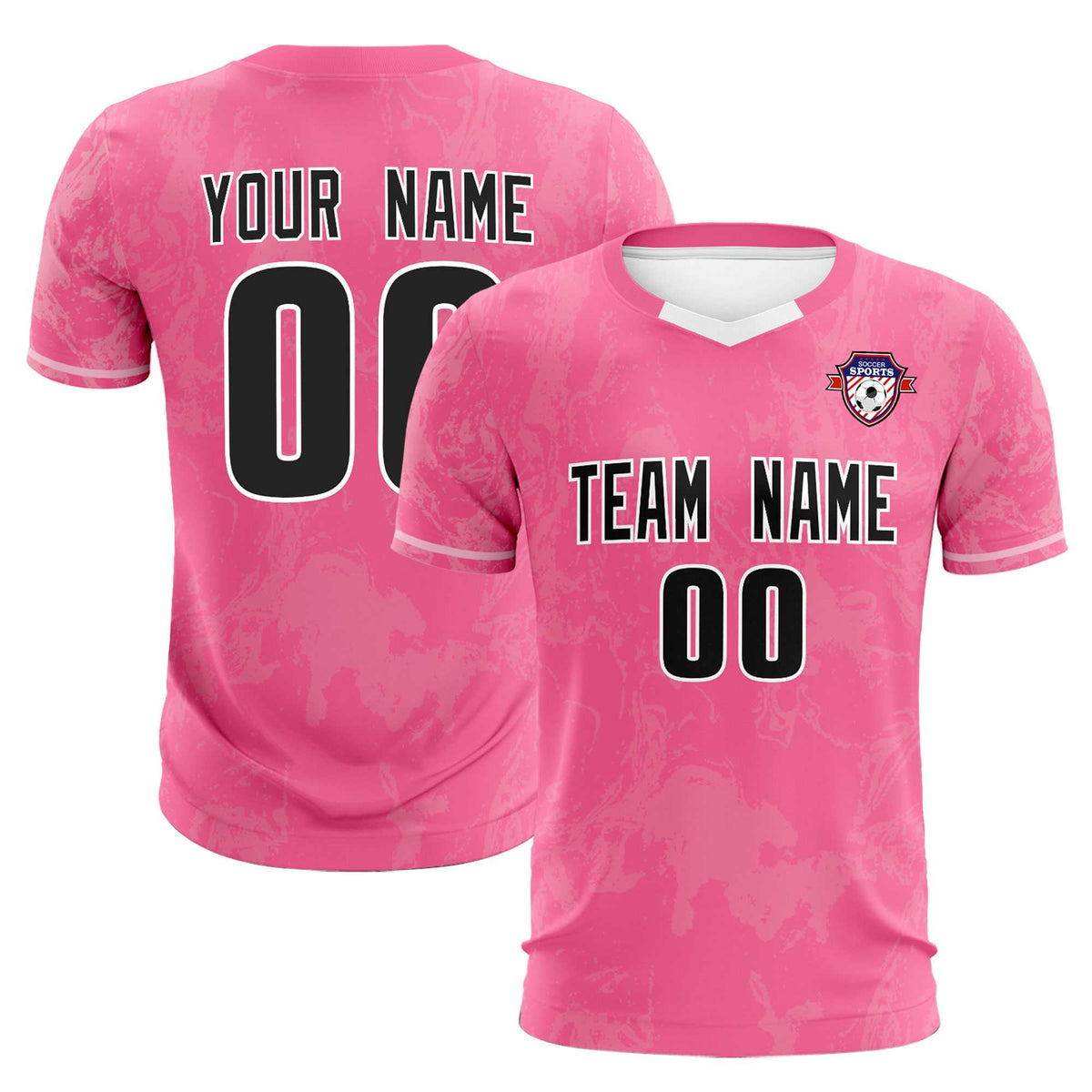 Custom Pink Classic Graffiti Pattern Sportswear Football Kit Jersey