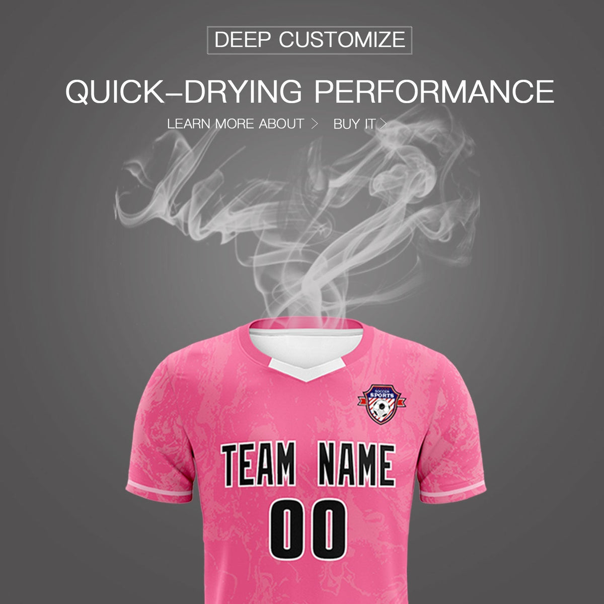 Custom Pink Classic Graffiti Pattern Sportswear Football Kit Jersey
