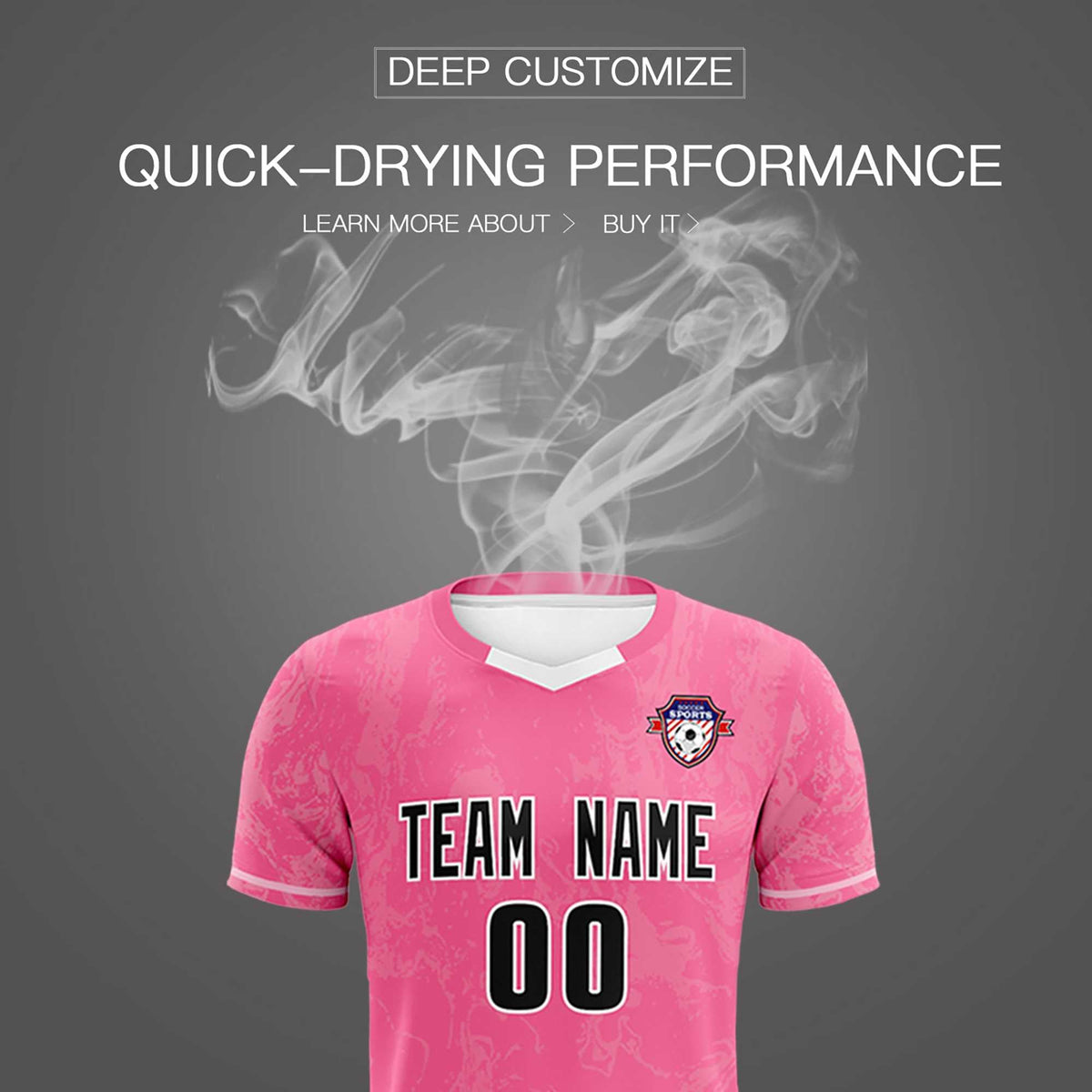 Custom Pink Classic Graffiti Pattern Sportswear Football Kit Jersey