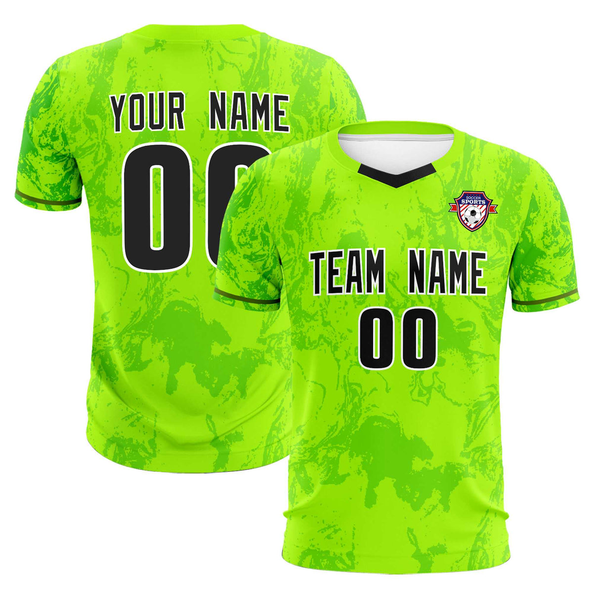 Custom Kelly Green Classic Graffiti Pattern Sportswear Football Kit Jersey