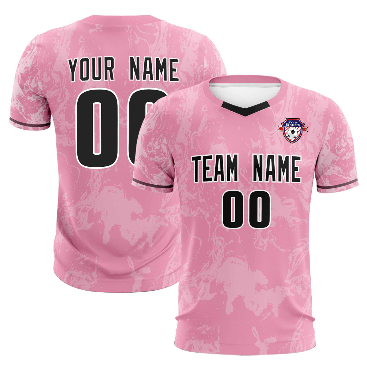 Custom Light Pink Classic Graffiti Pattern Sportswear Football Kit Jersey