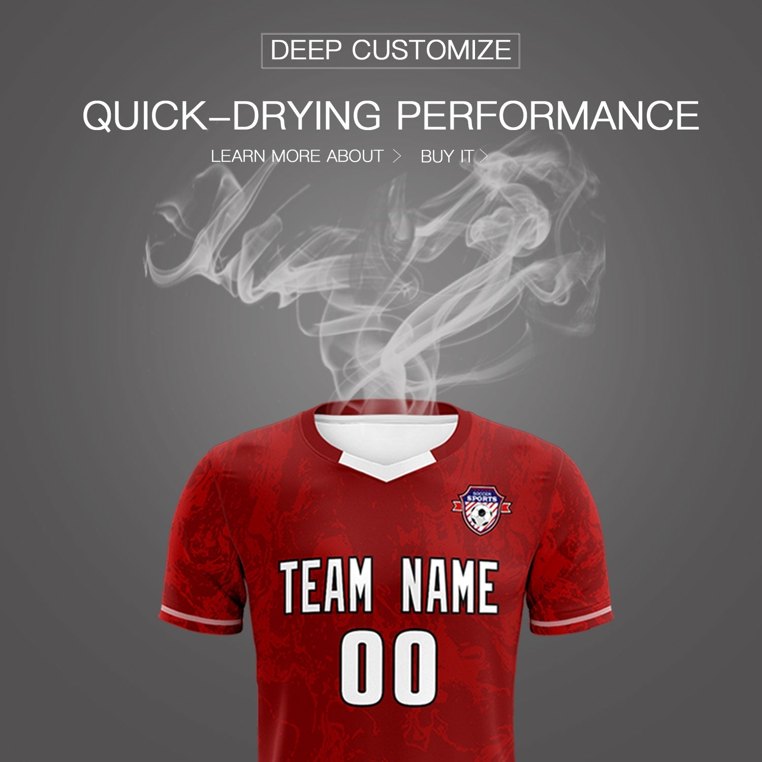 Custom Crimson Classic Graffiti Pattern Sportswear Football Kit Jersey