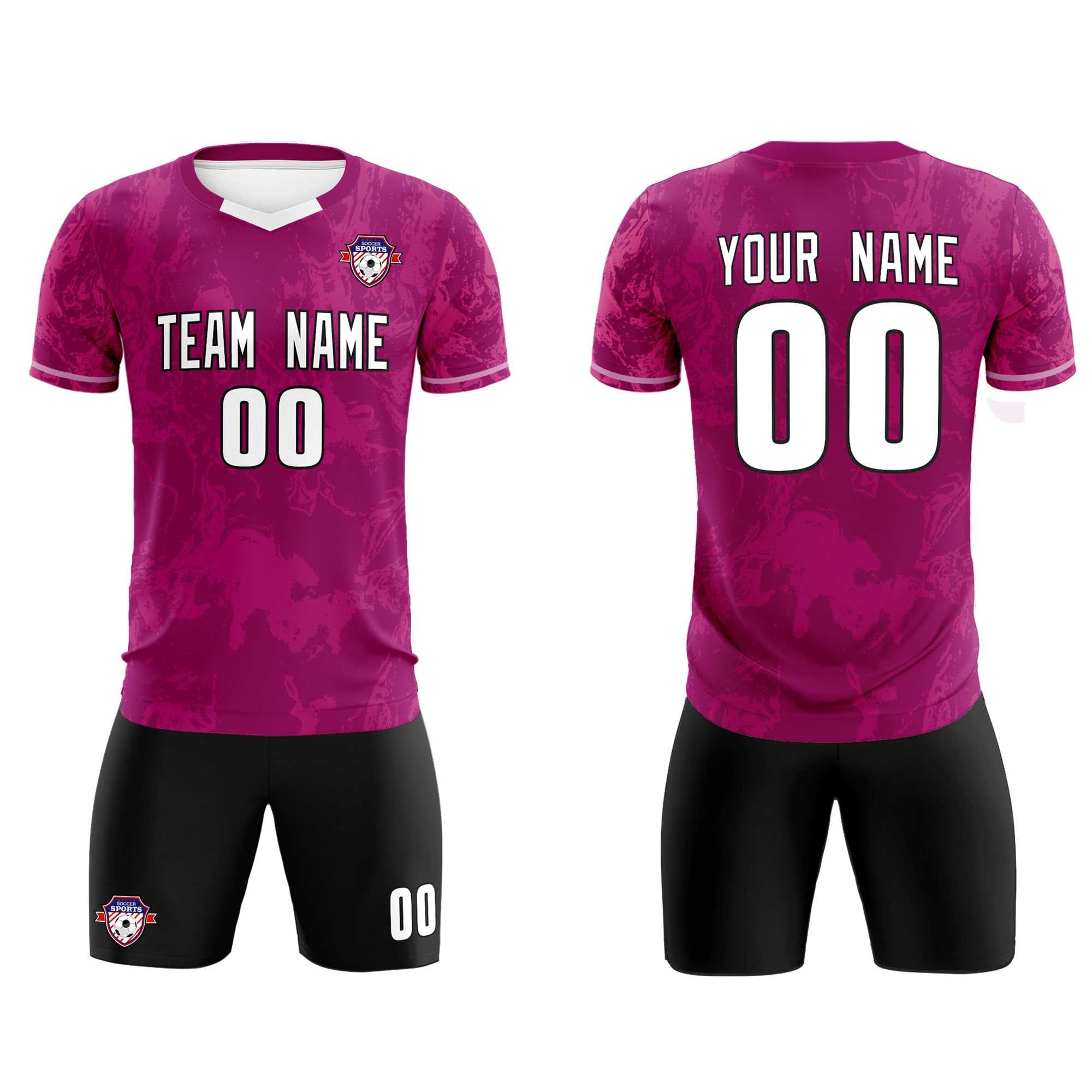 Custom Red Classic Graffiti Pattern Sportswear Football Kit Jersey