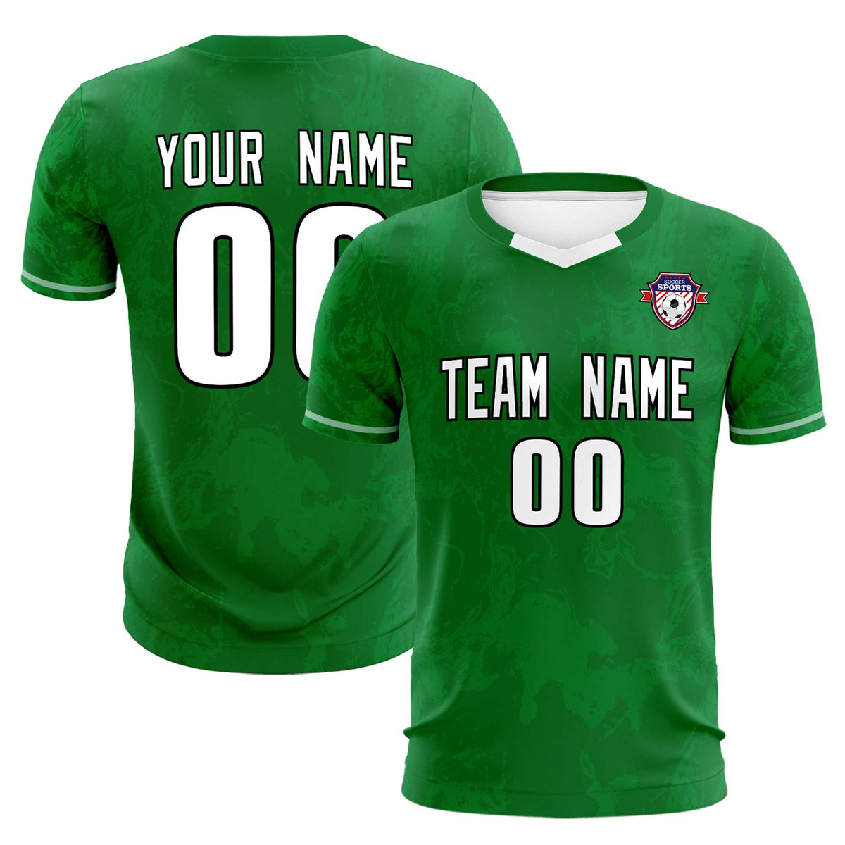 Custom Kelly Green Classic Graffiti Pattern Sportswear Football Kit Jersey