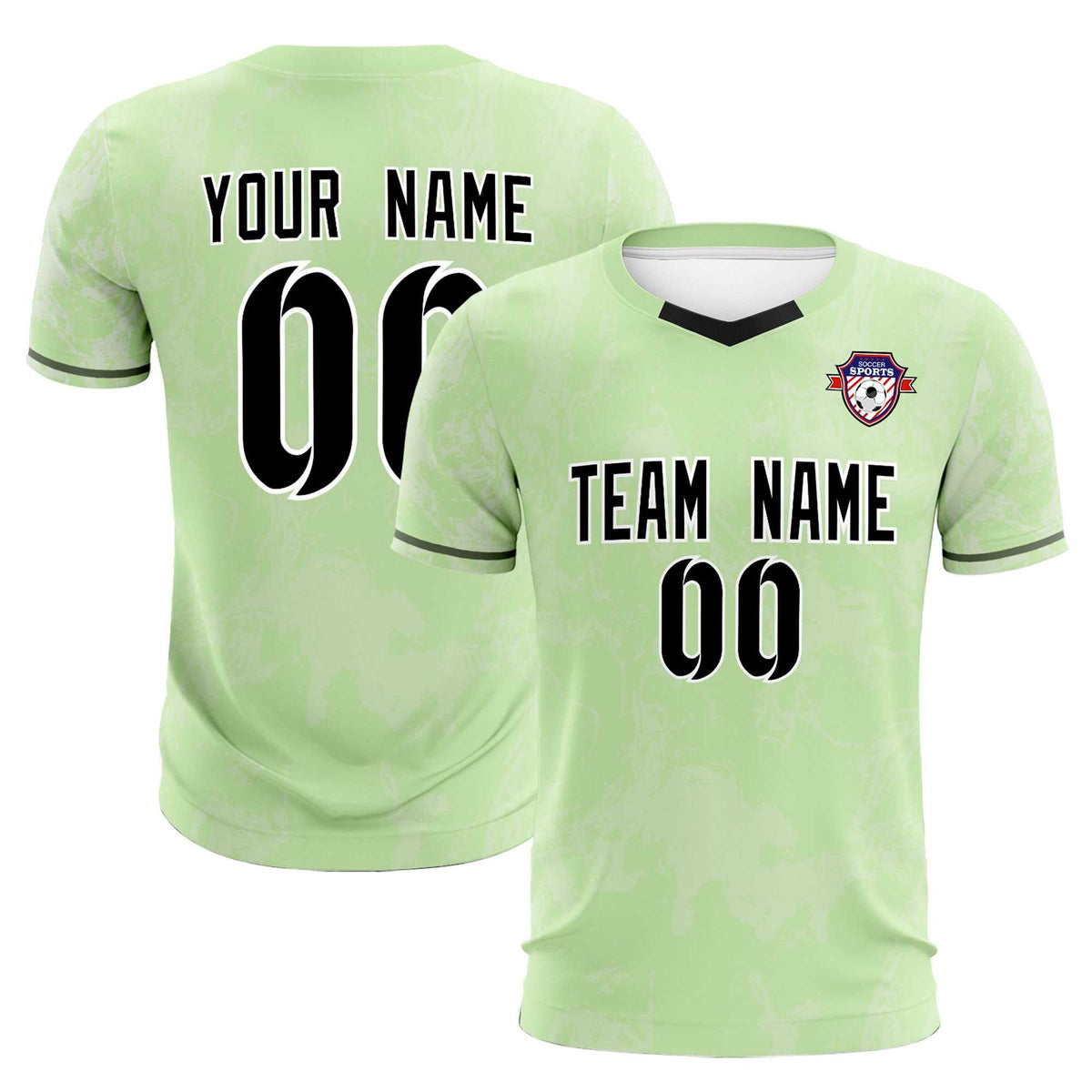 Custom Green Classic Graffiti Pattern Sportswear Football Kit Jersey