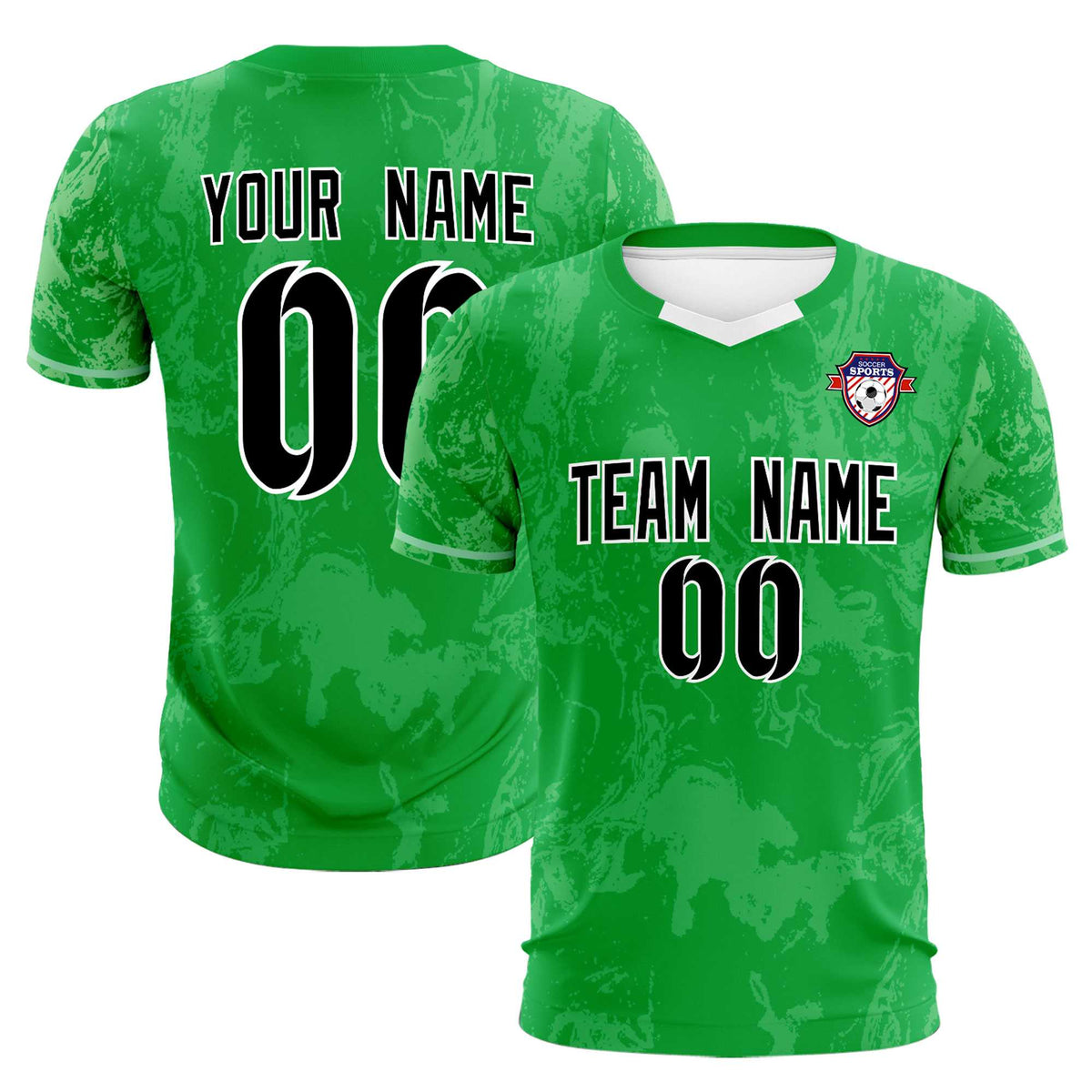 Custom Kelly Green Classic Graffiti Pattern Sportswear Football Kit Jersey