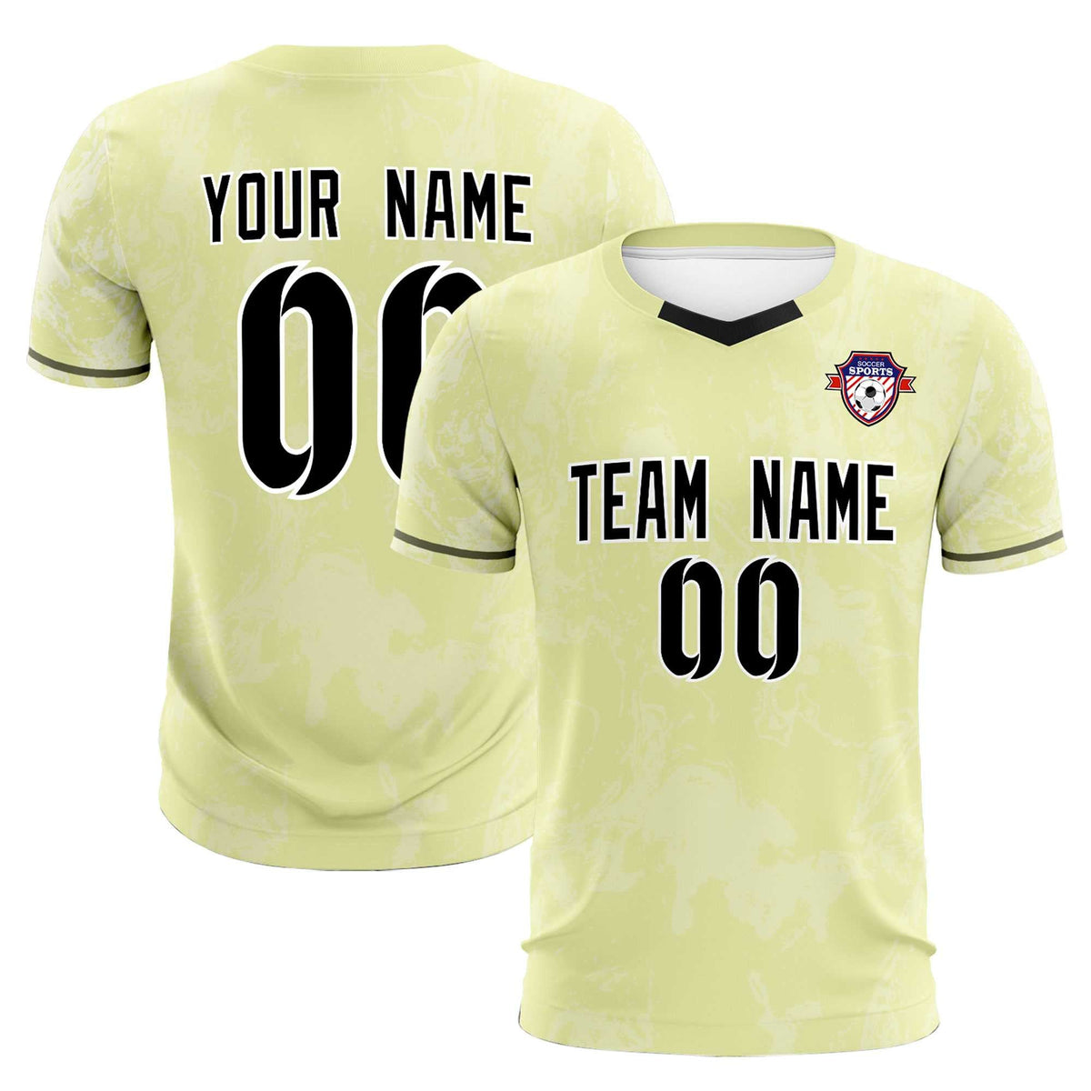 Custom Cream Classic Graffiti Pattern Sportswear Football Kit Jersey