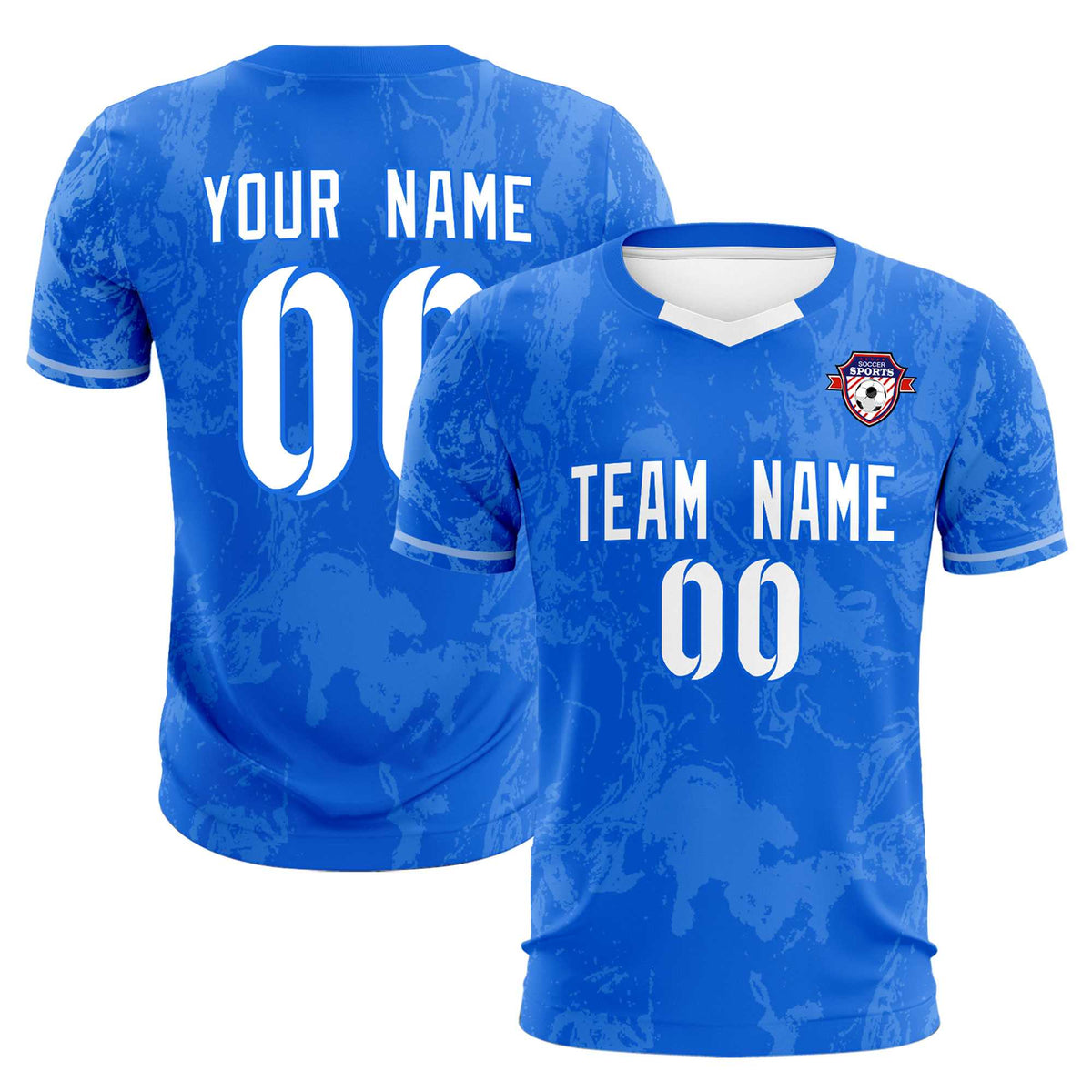 Custom Royal Classic Graffiti Pattern Sportswear Football Kit Jersey