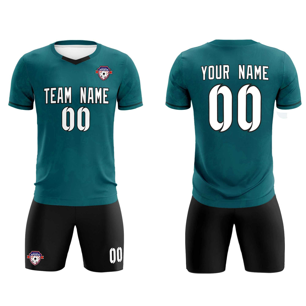 Custom Midnight Green Classic Graffiti Pattern Sportswear Football Kit Jersey