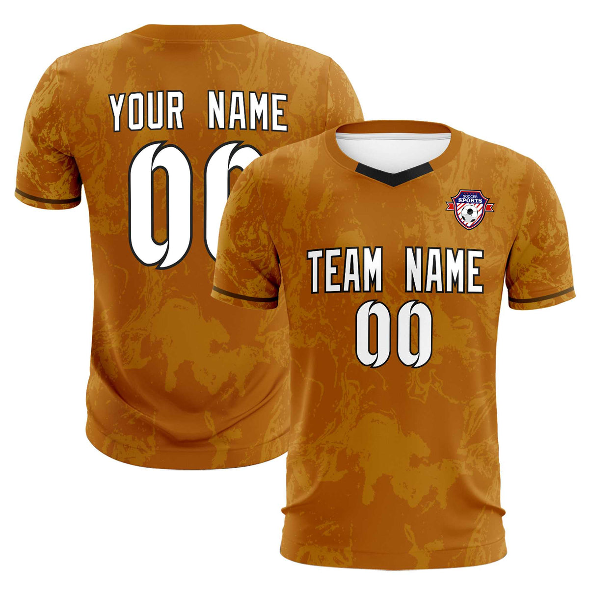 Custom Khaki Classic Graffiti Pattern Sportswear Football Kit Jersey
