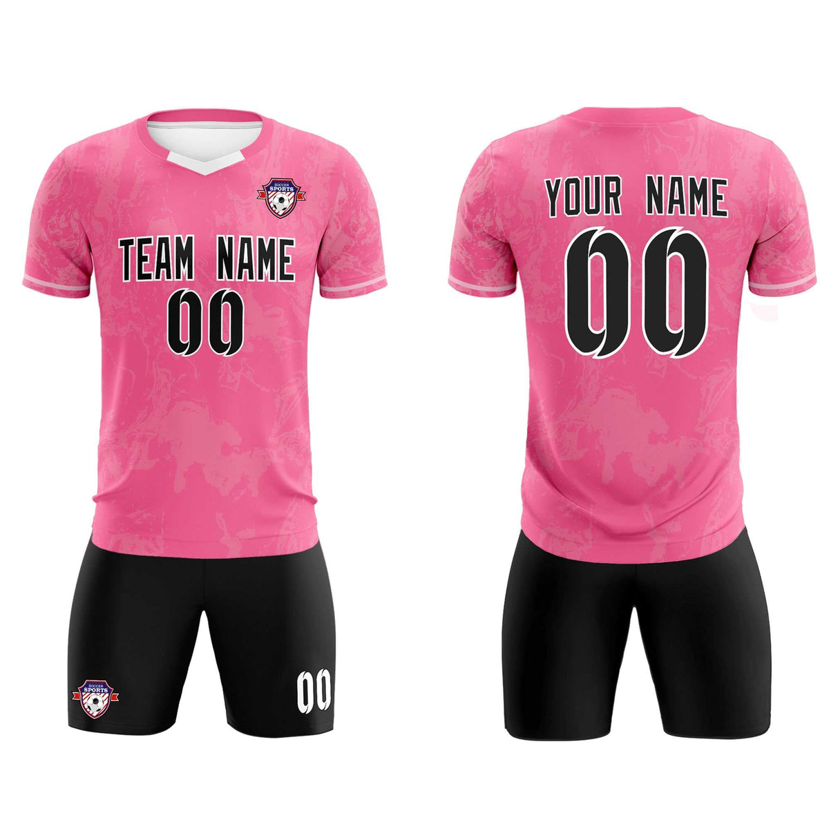 Custom Pink Classic Graffiti Pattern Sportswear Football Kit Jersey
