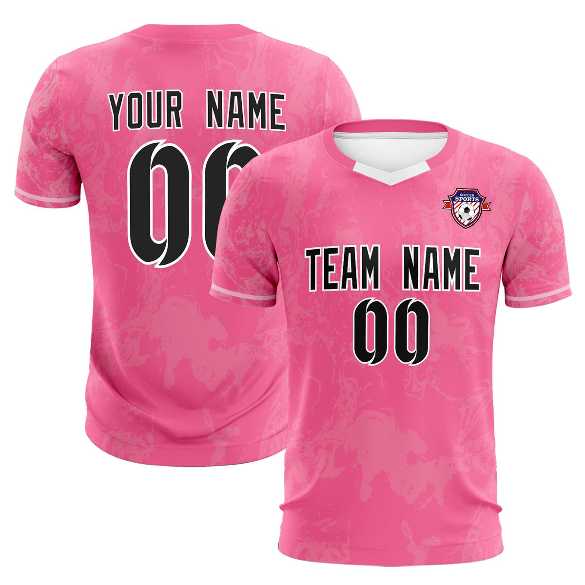 Custom Pink Classic Graffiti Pattern Sportswear Football Kit Jersey