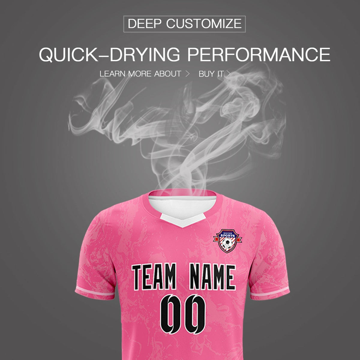 Custom Pink Classic Graffiti Pattern Sportswear Football Kit Jersey