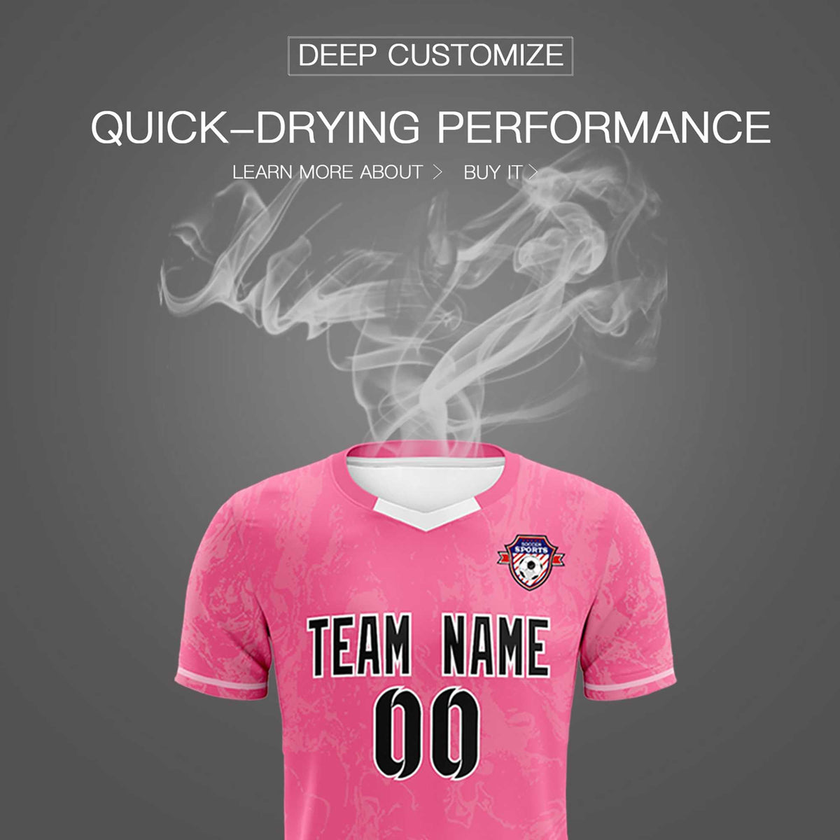Custom Pink Classic Graffiti Pattern Sportswear Football Kit Jersey