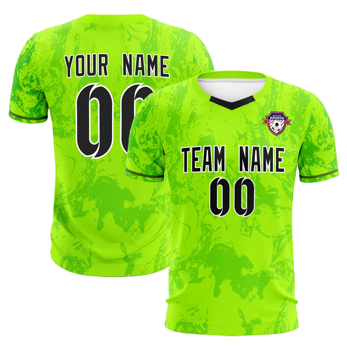 Custom Kelly Green Classic Graffiti Pattern Sportswear Football Kit Jersey
