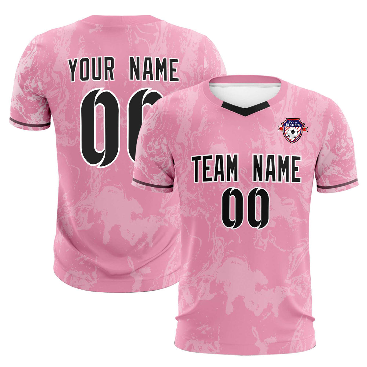 Custom Light Pink Classic Graffiti Pattern Sportswear Football Kit Jersey