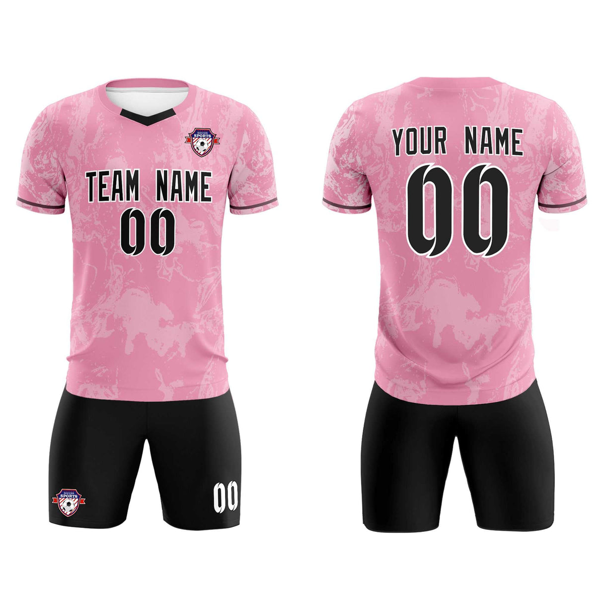 Custom Light Pink Classic Graffiti Pattern Sportswear Football Kit Jersey