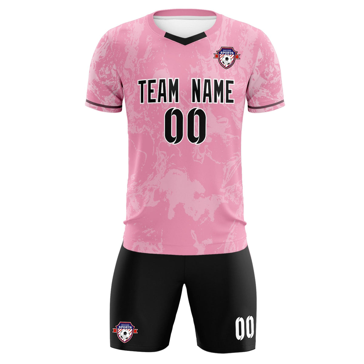Custom Light Pink Classic Graffiti Pattern Sportswear Football Kit Jersey