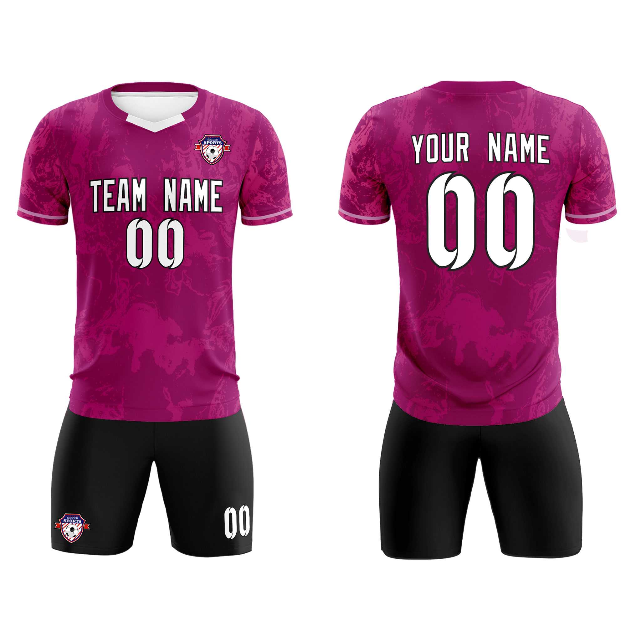 Custom Red Classic Graffiti Pattern Sportswear Football Kit Jersey