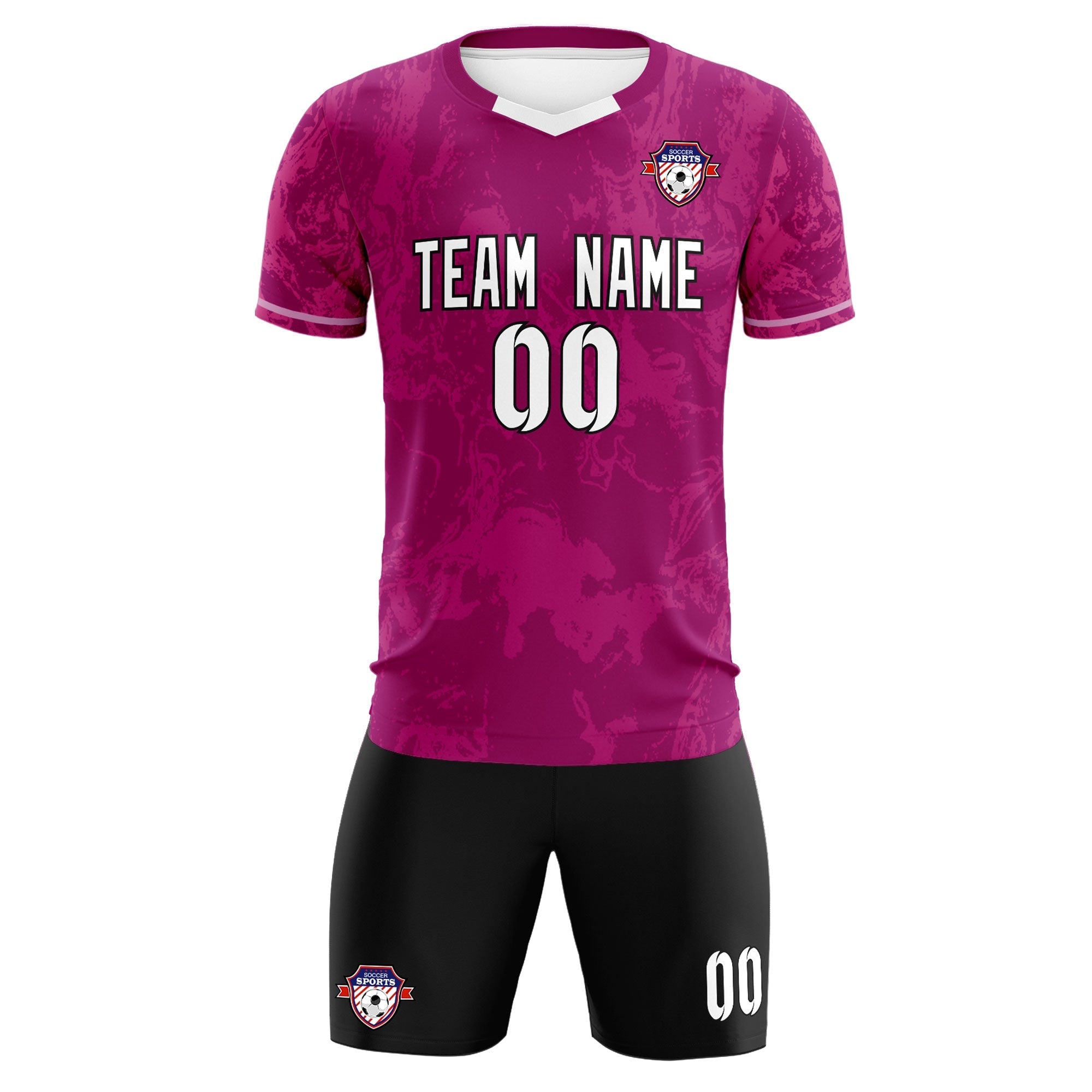 Custom Red Classic Graffiti Pattern Sportswear Football Kit Jersey