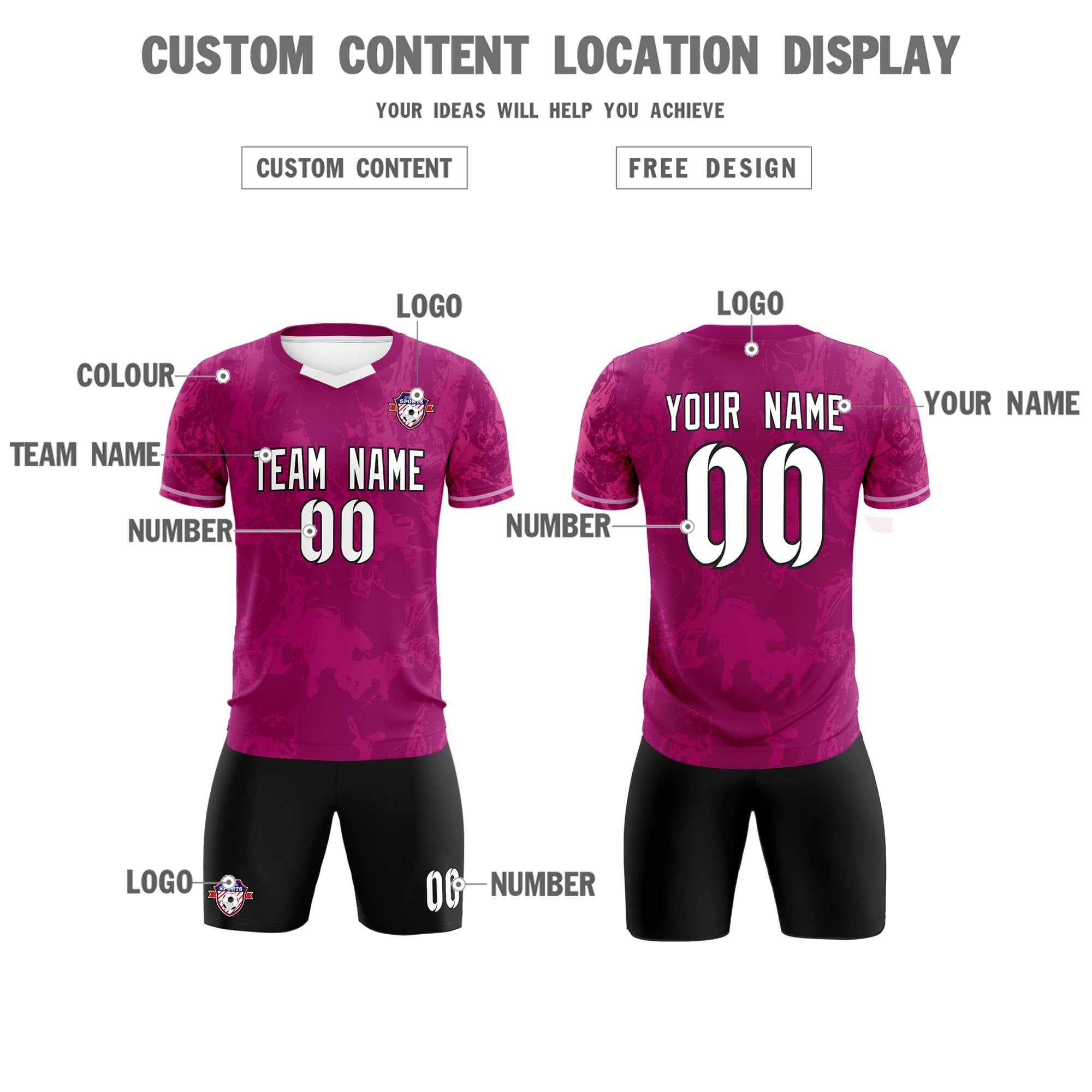 Custom Red Classic Graffiti Pattern Sportswear Football Kit Jersey
