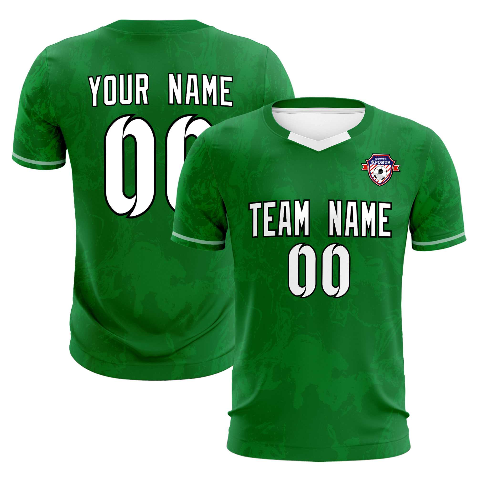 Custom Kelly Green Classic Graffiti Pattern Sportswear Football Kit Jersey