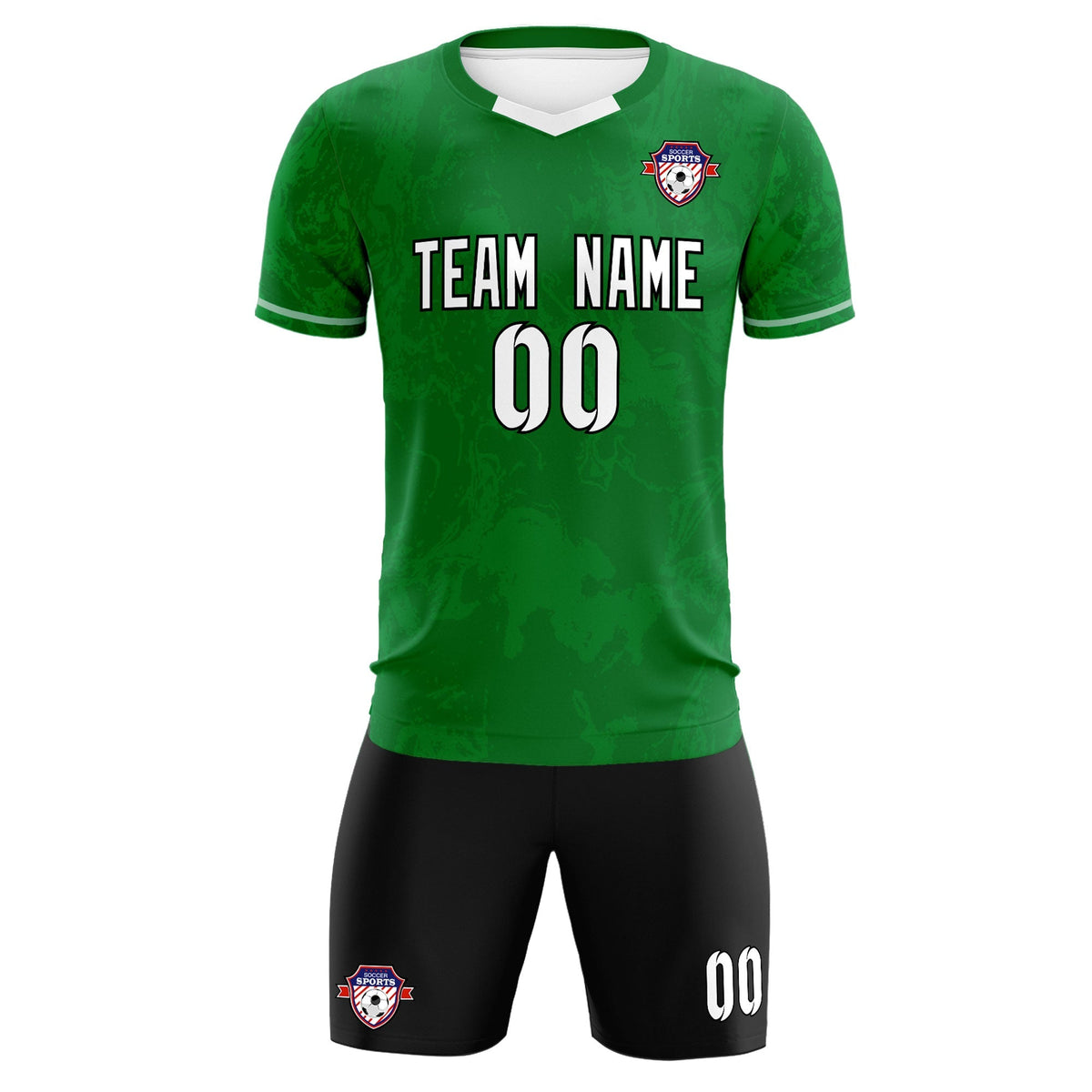 Custom Kelly Green Classic Graffiti Pattern Sportswear Football Kit Jersey