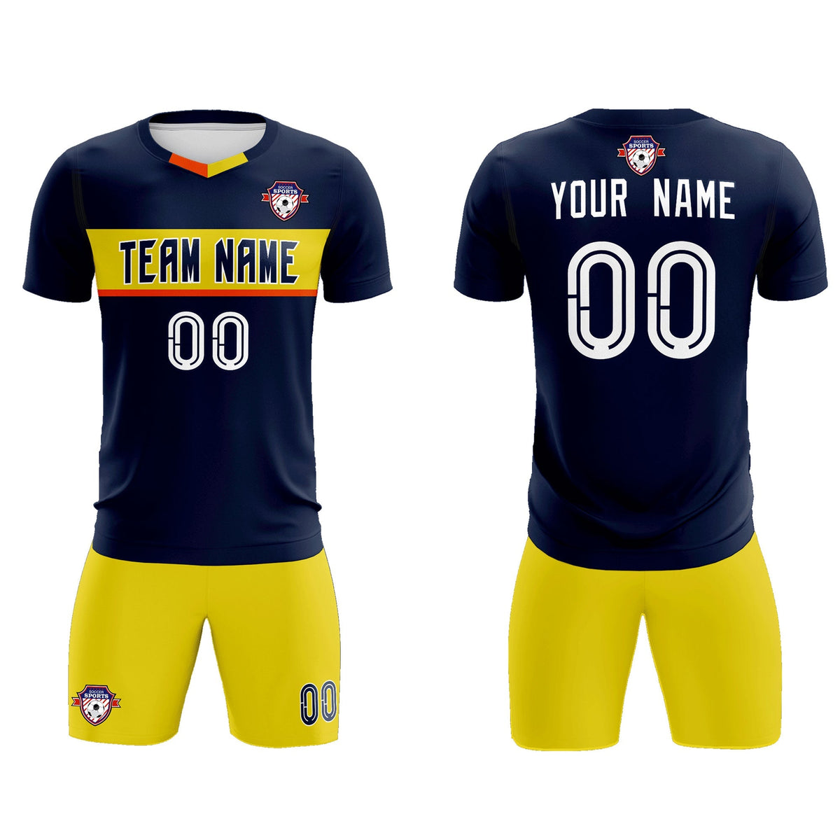 Custom Navy Classic Sports kit Football Shirt Jersey