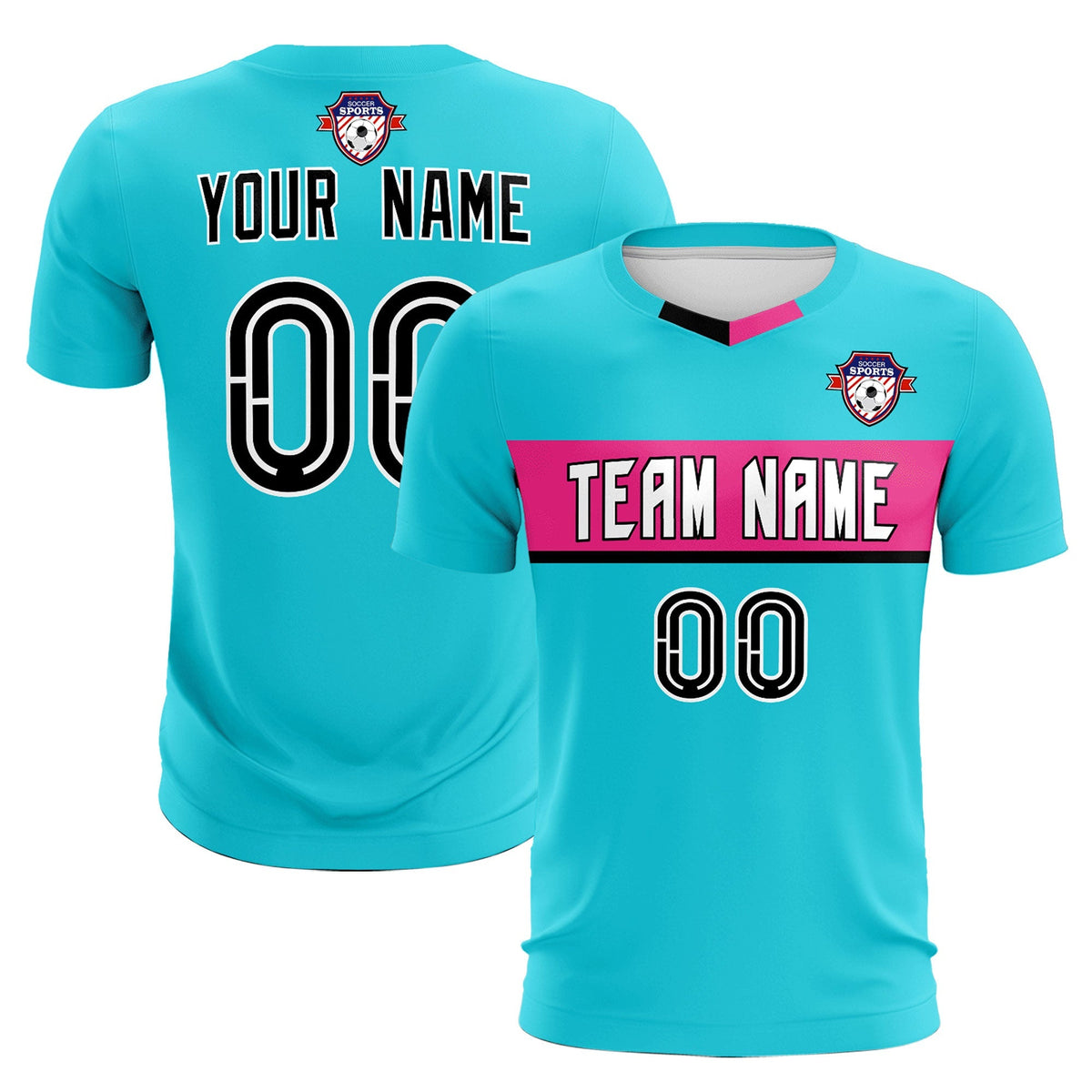 Custom Sky Blue Classic Sports kit Football Shirt Jersey