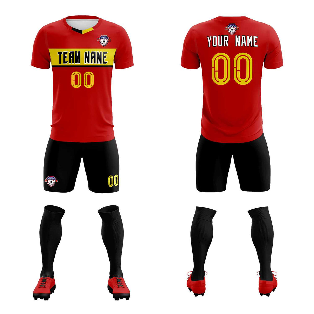 Custom Red Classic Sports kit Football Shirt Jersey