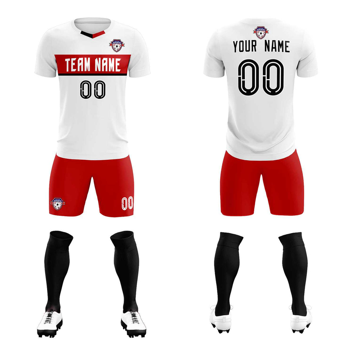 Custom White Classic Sports kit Football Shirt Jersey