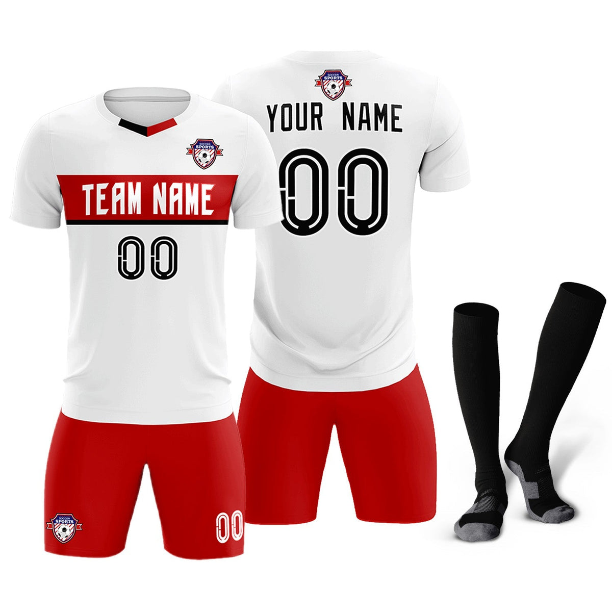 Custom White Classic Sports kit Football Shirt Jersey
